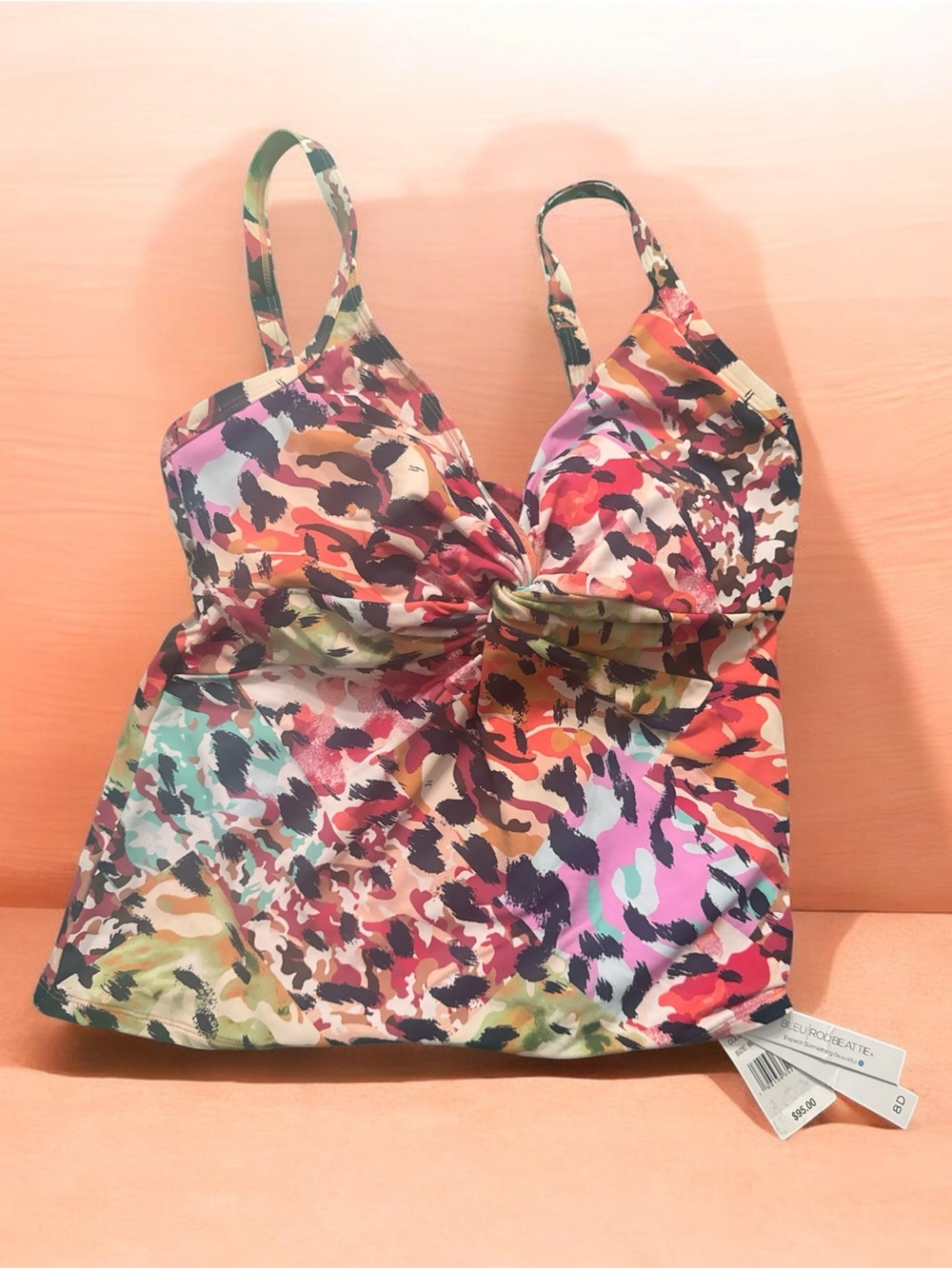 Bleu Rod Beattie Multicolor Twist-Front Tankini Top